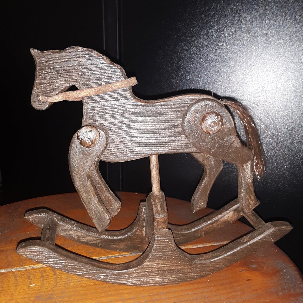 Wood Rocking Horse with Moving Legs - Picture 1 of 3